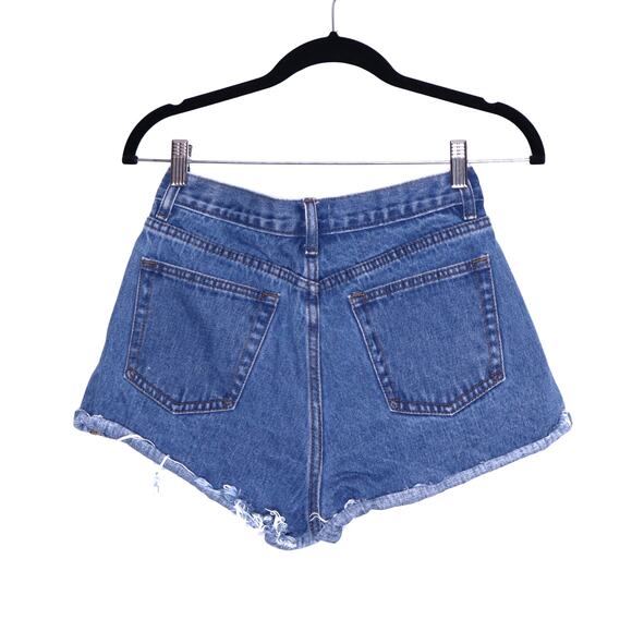 SUPERDOWN Kathleen Denim Shorts Stone Wash Blue High Rise Cut Off Women's 27 - Picture 4 of 13